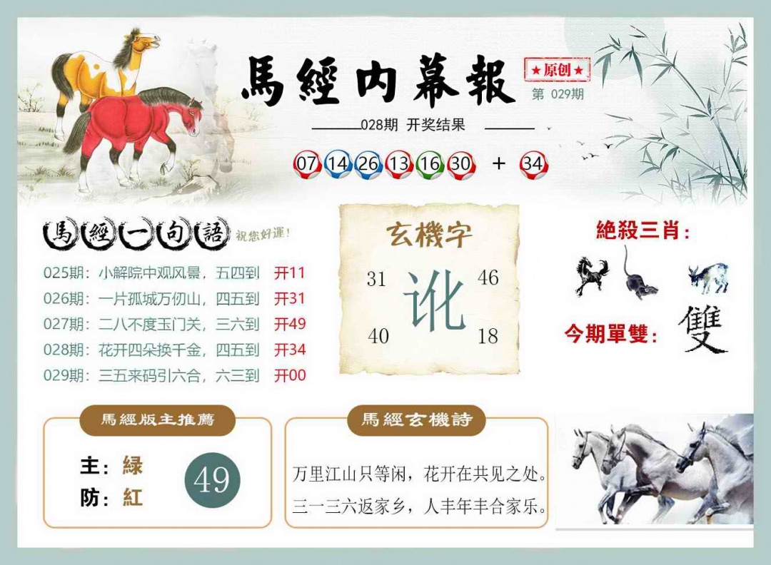 029期马经内幕报[图]